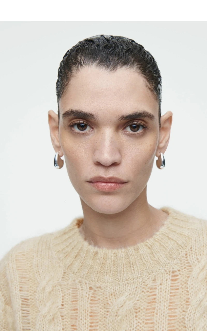 Ethereal MD cos spring style of Womens casual mohair blend twist knit sweater 250731