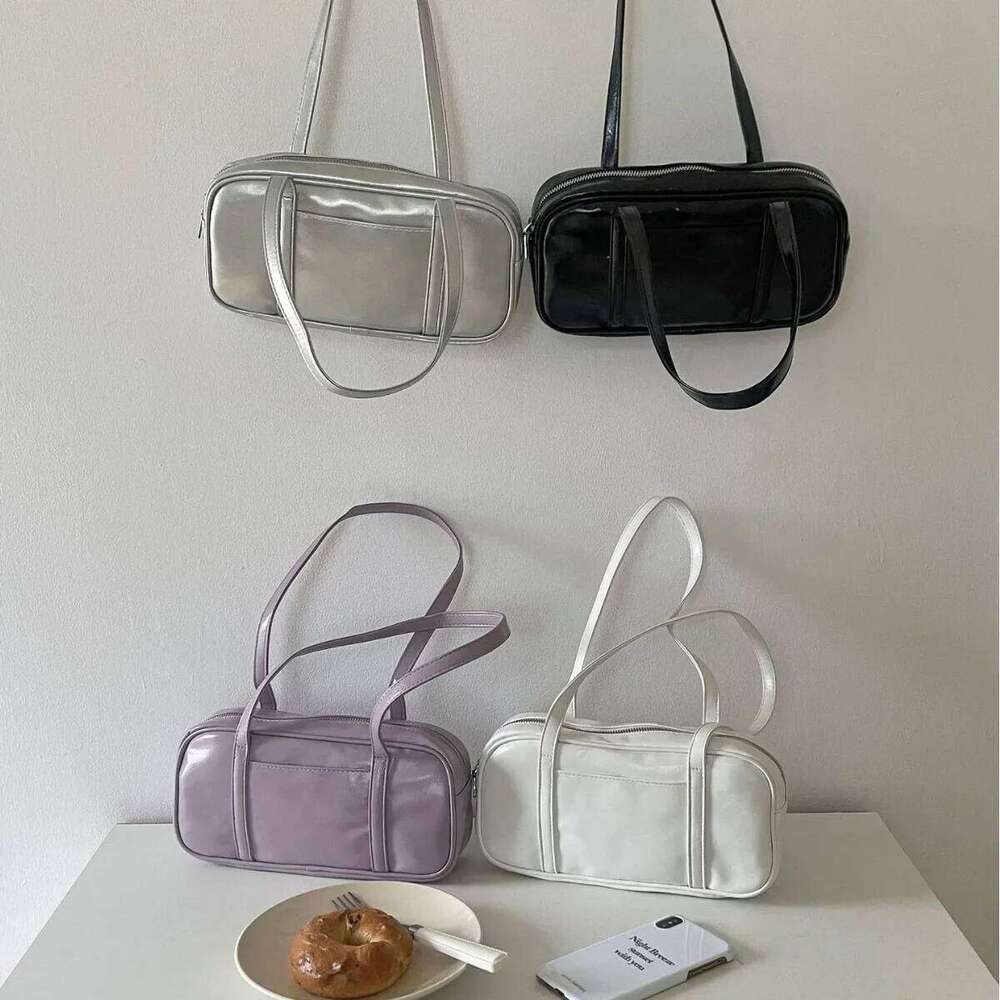 Korean Style Tofu New Boston Women's Leather Shoulder Crossbody Small Bag Full Landscape Car Storage Accessorie