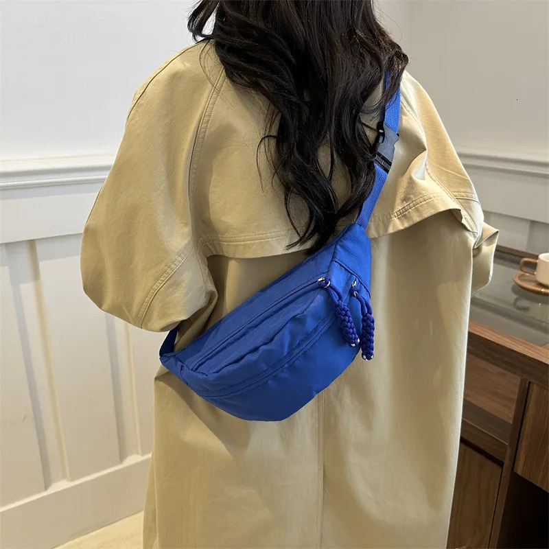 Half Moon Waist Bags Waterproof Oxford Cloth Running Belt Bags Large Capacity Fashion Womens Chest Bag Crossbody Bag 250731