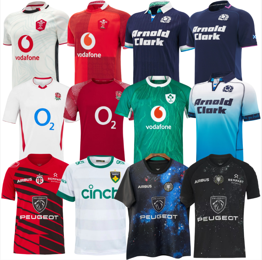The new EnglandES and Irish Lions jerseys Fiji 2025 2026 27 Toulouse RUGBY shirts Ireland Training uniform home away sleeve retro Scotland