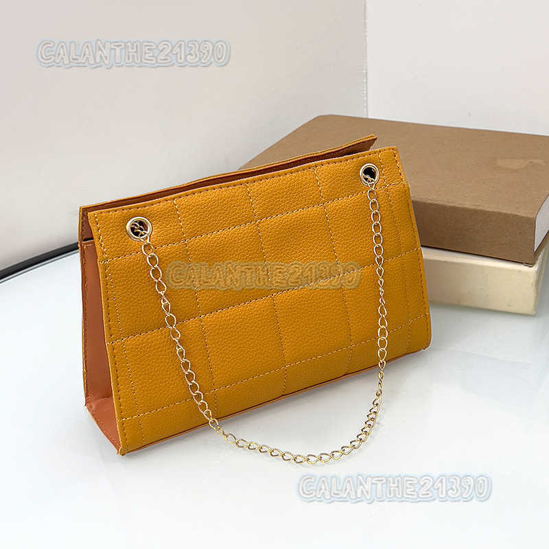 Lychee Pattern Checkered Pillow Bag 2024 Ladies Bags Summer New Style Bag Womens Shoulder Bag H250801