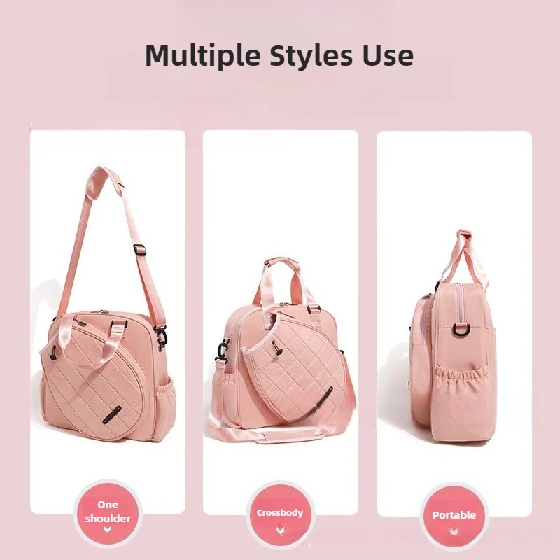 Tennis Bags Tennis Racket Bag Women Tennis Tote Bag Handbag Waterproof Lightweight Badminton Racket Shoulder Bag For 2 Rackets With Removable Shoulder
