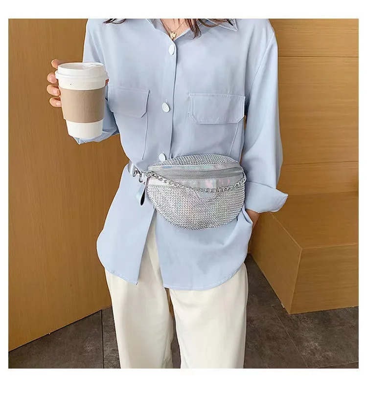 Fashion Women Crossbody Bag Diamond female Shoulder Bag Shiny Rhinestone Chest Bag For Ladies Waist Pack and Purses small wallet 250731