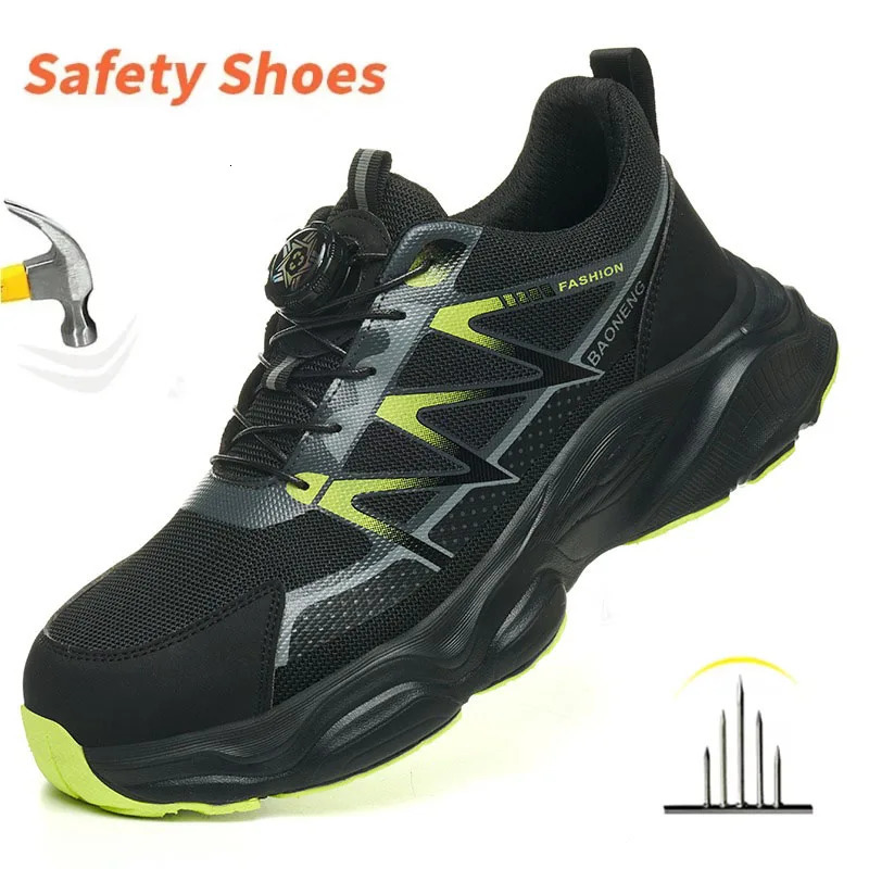 Anti Puncture Safety Shoes Steel Toe Anti Smash Lightweight Durable Slip Resistant Work Boots for Men Construction Industrial 250731