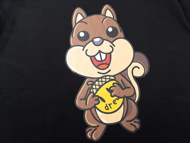 DREW HOUSE Hot Sale Mens Clothing squirrel print logo T shirt printed loose short sleeve T-shirt