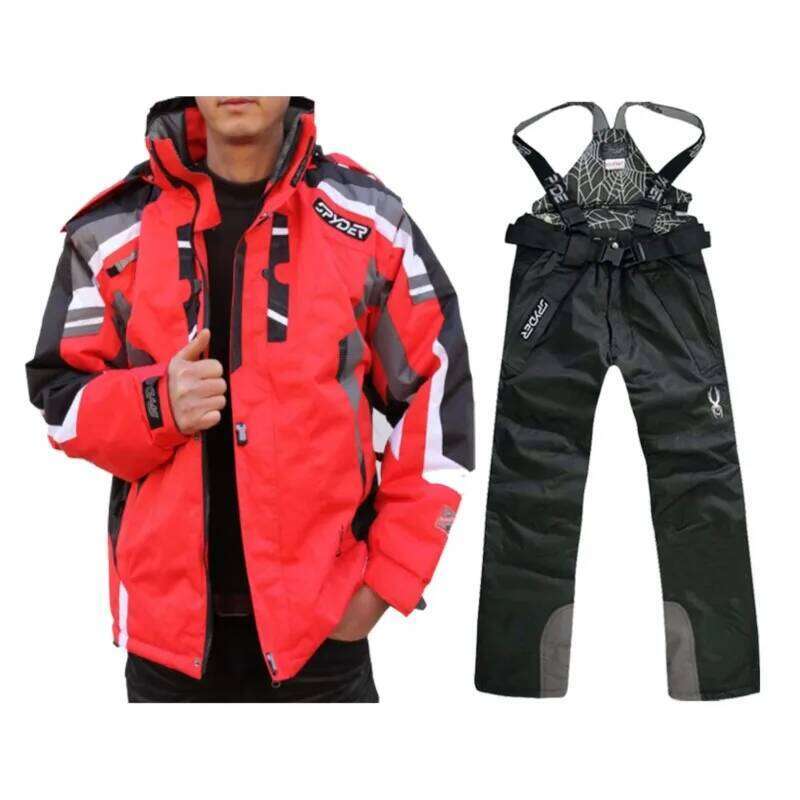 New Spider Ski Jacket Waterproof Cold-Proof Super Warm Men's Snow Suit ski suit
