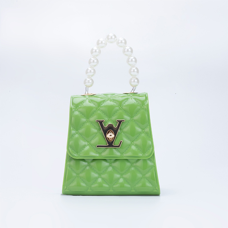 Lanjia- Style Dia Mesh Dinner Mini Handbag Free Shipping Designer PVC Pearl Jelly Fashionable Stain Resistant Easy To Wash Shoulder Crossbody Bag E5ca