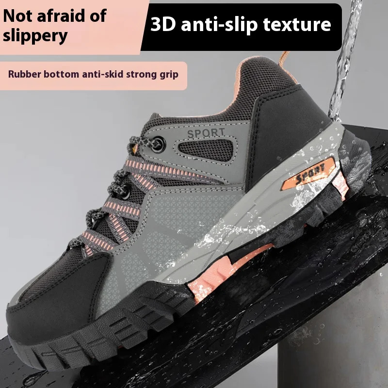 Womens Indestructible Steel Toe Safety Shoes Anti-Punctur Work Boots Summer Breathable Low Cut Anti-Slip Safety Shoes Breathable 250731