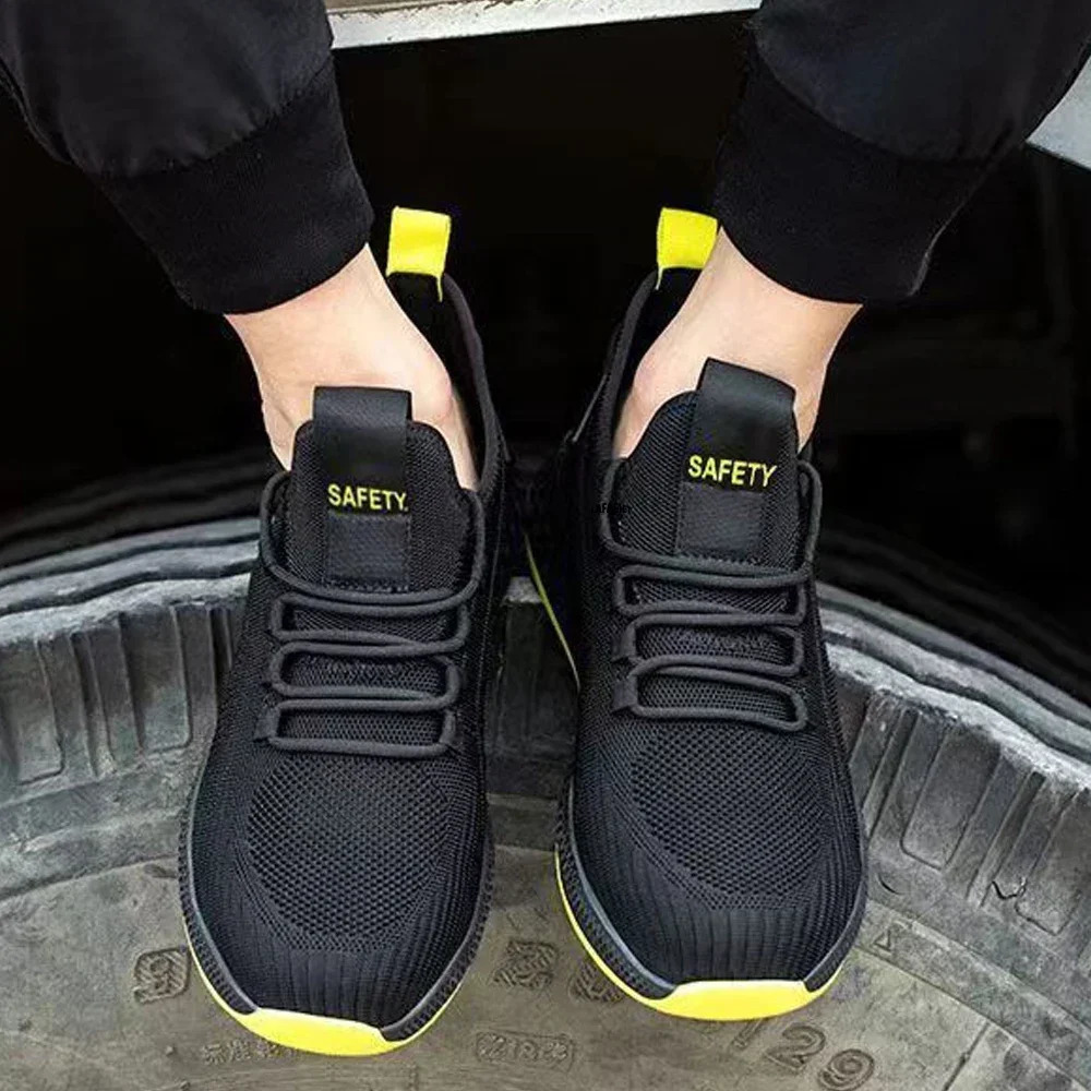 Summer Breathable Work Safety ShoesLabor Shoes With Steel Toe Smash-proofMen Working Shoes Non-slip Lightweight Safety Boots 250731
