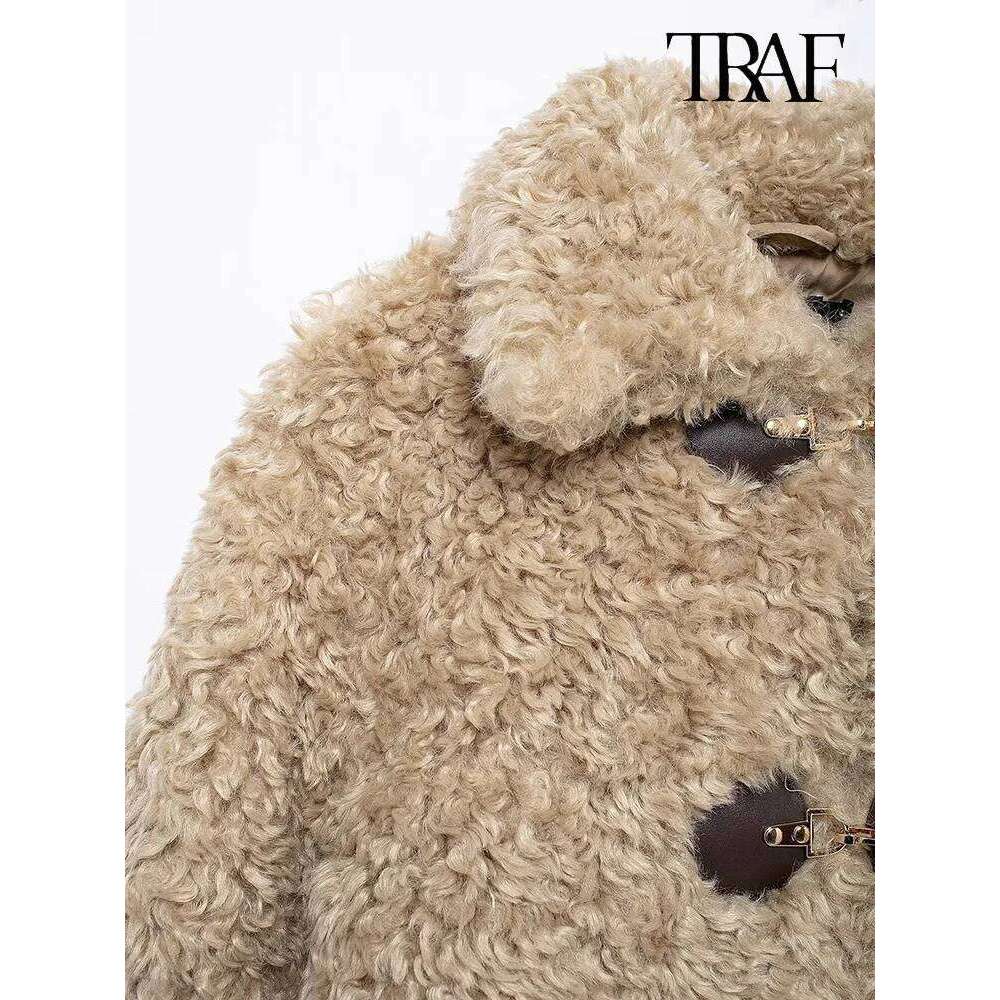 hoodie hoodie Women's Fashion Street Style Solid Color Long Sleeve Lapel Single Breasted Winter Padded Warm Teddy Jacket jacket jacket
