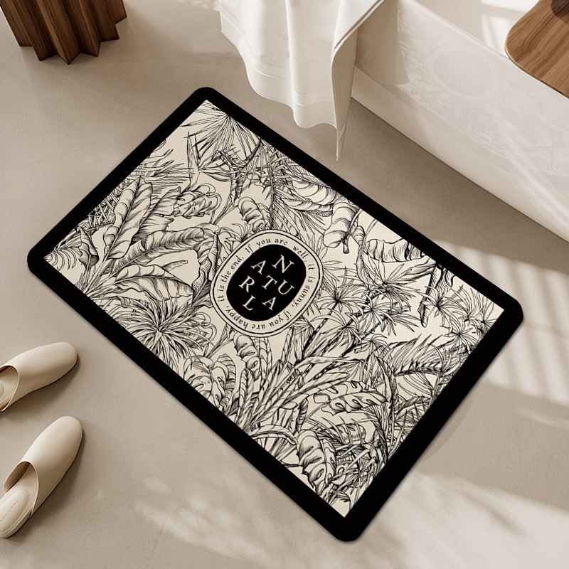 Luxury designer Bath Mats carpet bathroom kitchen floor mat classic logo print foyer floor mat bathroom water absorbing and non slip home decoration B
