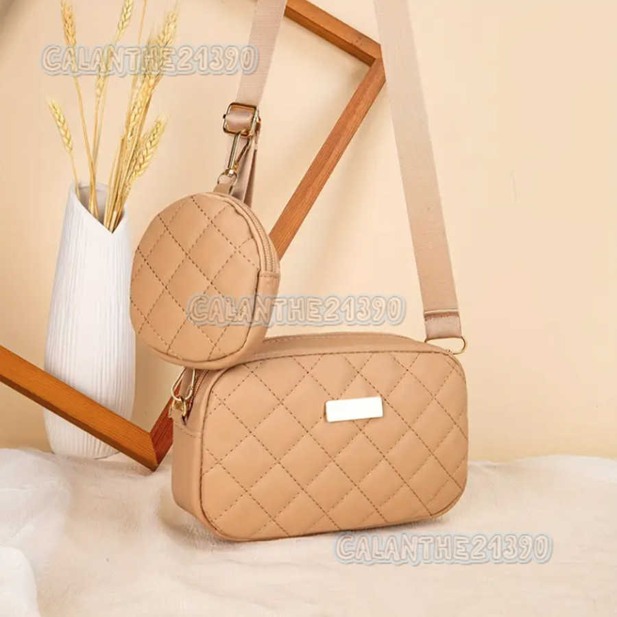 2025 Ladies Bags Light Luxury Niche Fashion Two-piece Set Simple Commuting Portable Womens Crossbody Bag H250801