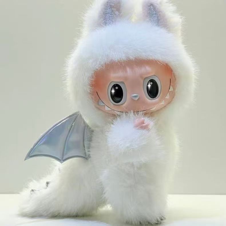 17CM Angel Labubu Plush Doll Macaroon Action Animation Character Doll Hobby Pendant Decoration Cute Mysterious Box PVC Childrens Day Surprise Gift Top Quality