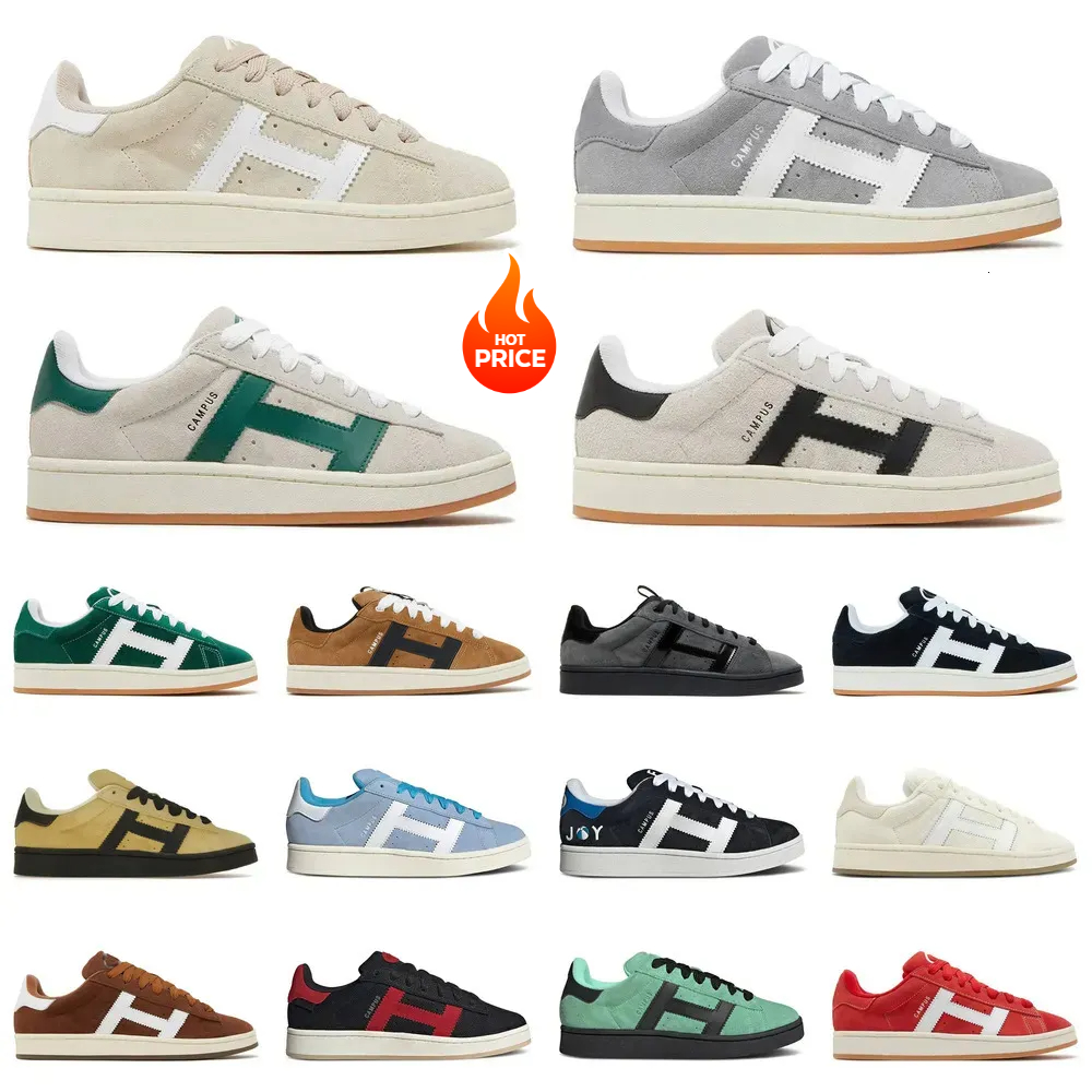 Free shipping designer campus 00s suede Grey Gum for men women shoes sneakers Dust Cargo Clear Pink Fusion Wonder White Black Dark Green mens trainer top quality