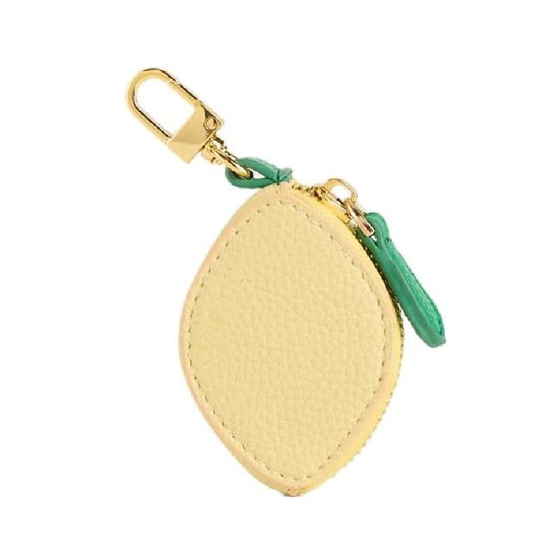 Keychains Fruit Shape Cherry Design Charm Coin Purse Blueberry Peach Cute Key Chain Mini Pouch Wallet Gift For Airtag Girl Women