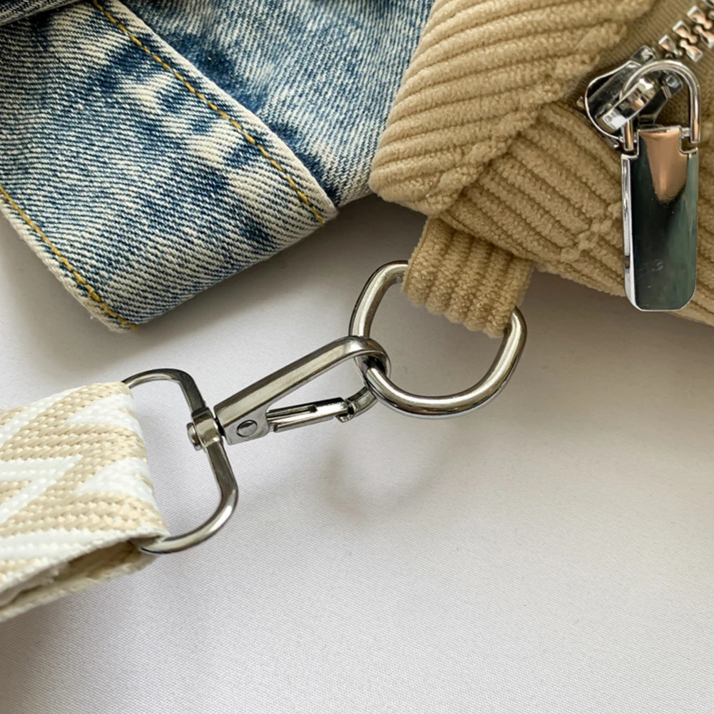 Corduroy Chest Bag Fashion Fanny Pack Wide Guitar Strap Stylish Crossbody Bag Multi-pockets Casual Waist Bag Casual Sports Bag 250731