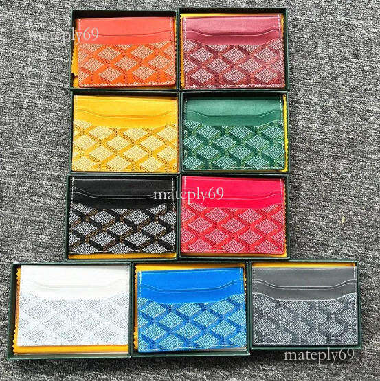 Card Holder Designer Wallet Genuine Leather Cardholder Goize Yardize Wallet Mini Wallets Id Card Key Pocket Interior Slot Organizer Purses With Box 9Bb