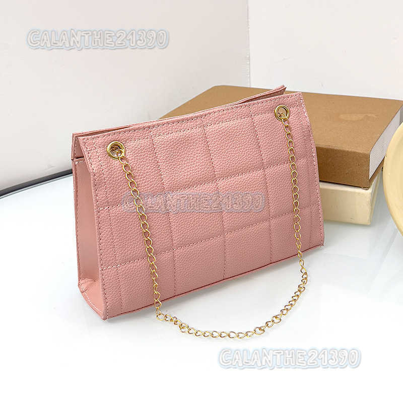 Lychee Pattern Checkered Pillow Bag 2024 Ladies Bags Summer New Style Bag Womens Shoulder Bag H250801