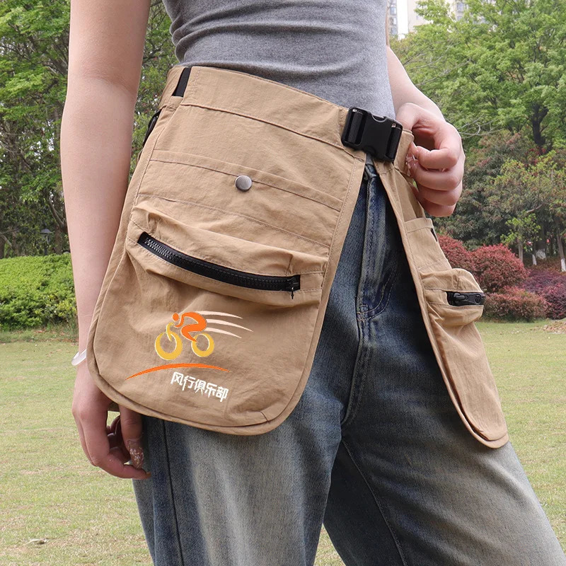 Trendy Outdoor Multifunctional Waist Pack with Pocket Zipper Lua Mountaineering Niche Sports Men and Women Waist Bag 250731