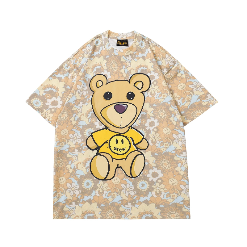 DREW HOUSE New Men's Clothing vintage T shirt men's and women's printed loose short sleeve T-shirt