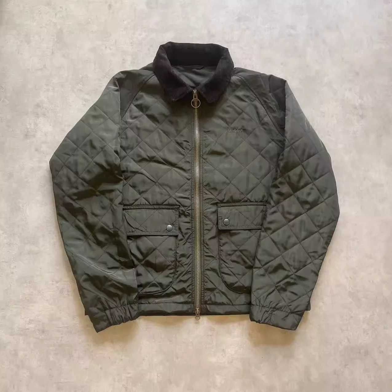 Barbou American Retro Dom Warm Business Quilted Short Thin Cotton Jacket Coat for Men and WomenXJ250801