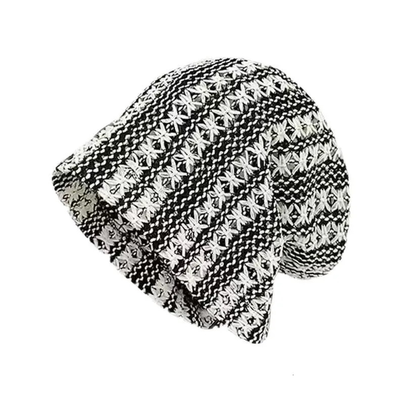 Japanese Mixed-color Mesh Hollow Crochet Sleeve Heap Hat Summer Y2K Niche Trend Big Head Skull Beanie Cap for Womens Gorras 250730