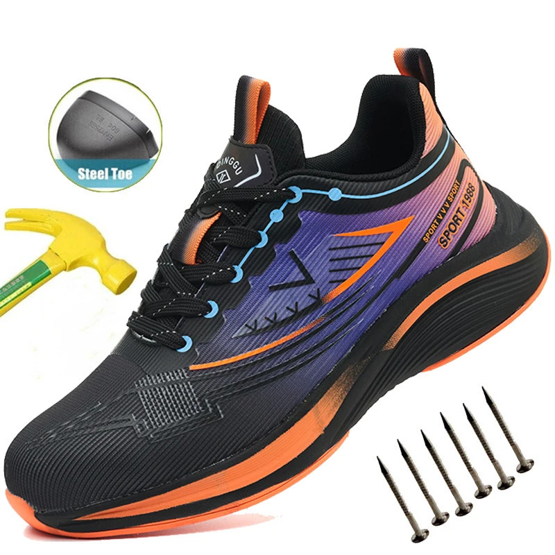 Mesh Steel Toe Shoes Mens Anti-Smash Anti-Punctur Safety Shoes for Summer Lightweight Breathable Work Footwear Wear-resisting 250731