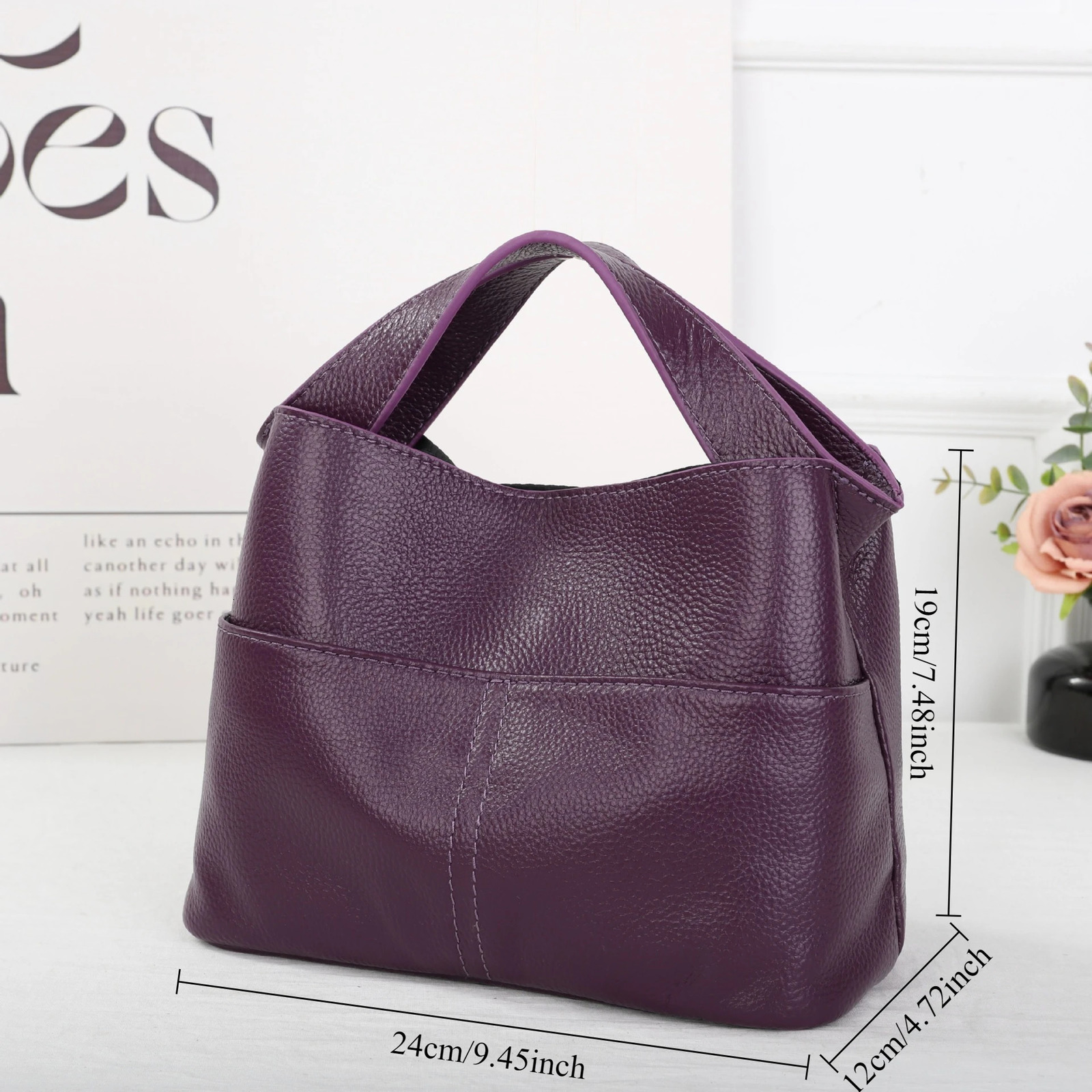 TopGrain Leather Work Tote 2025 Womens Shoulder Convertible Pursecrossbody Spacious Laptop Bag for Commut 250725