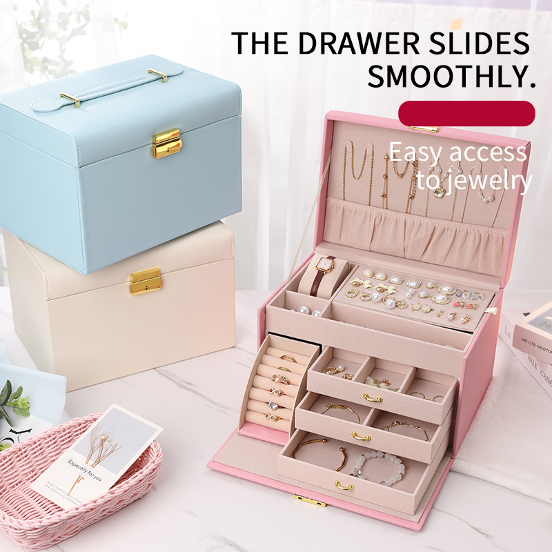 Jewelry Boxes Ming Ya series High-Quality MingYa Brand Multi-Level Jewellery Organizer for Maximum Space Utilization