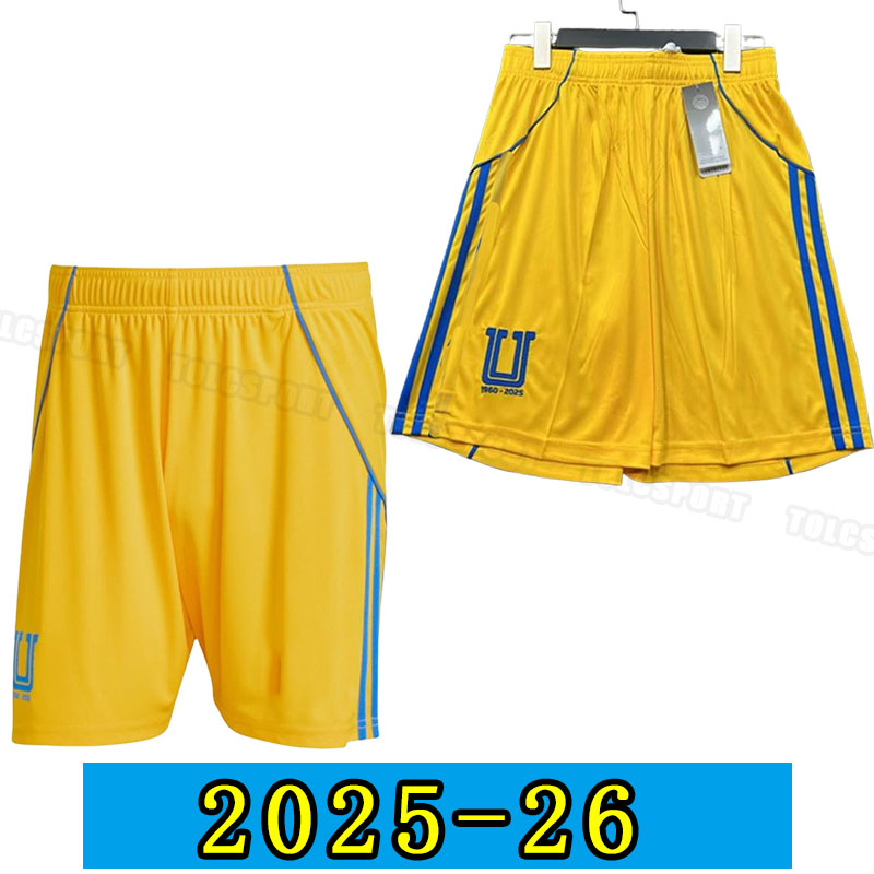 2025 GIGNAC Tigres UANL soccer shorts 25 26 Mexico liga MX Vargas AQUINO PIZARRO NICOLAS F. THAUVIN NICO football pants maillots home away third