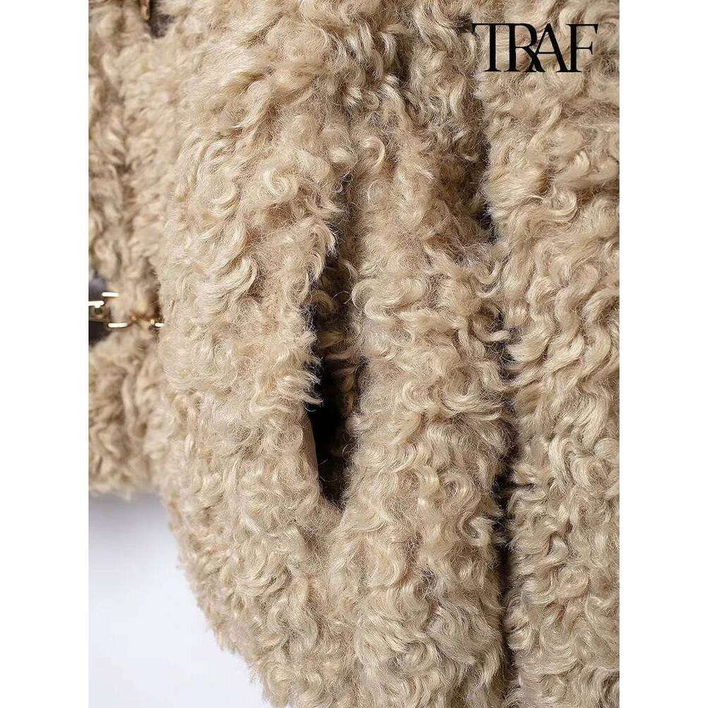 hoodie hoodie Women's Fashion Street Style Solid Color Long Sleeve Lapel Single Breasted Winter Padded Warm Teddy Jacket jacket jacket