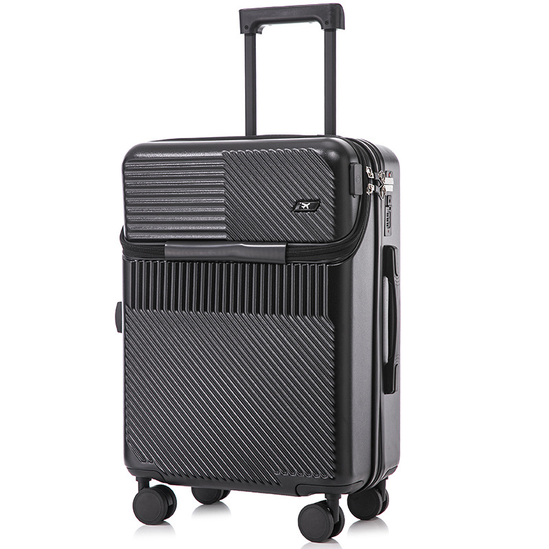 20-inch Front Opening Carry-On Luggage, Easy Access Laptop & Passport, with USB Charging Port,TSA lock