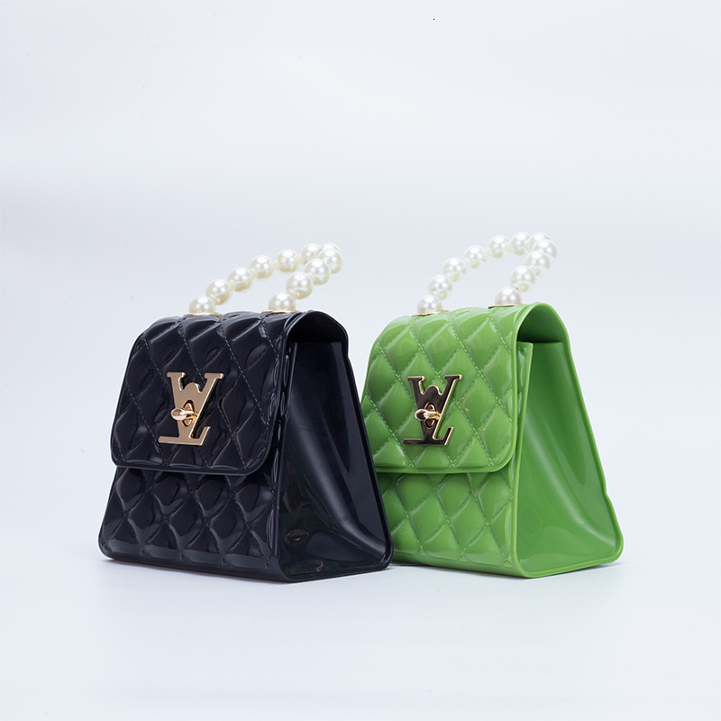 Lanjia- Style Dia Mesh Dinner Mini Handbag Free Shipping Designer PVC Pearl Jelly Fashionable Stain Resistant Easy To Wash Shoulder Crossbody Bag E5ca