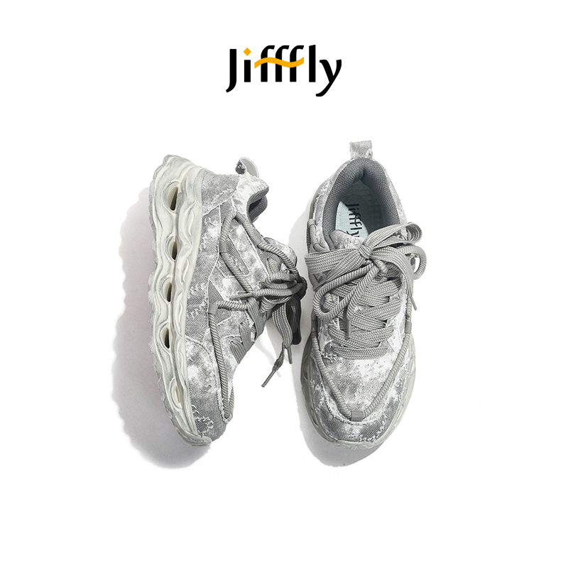 JiffFly Dad Sneakers for Men - Fall/Winter Retro Stylized Vintage Couple Shoes with Thick Sole