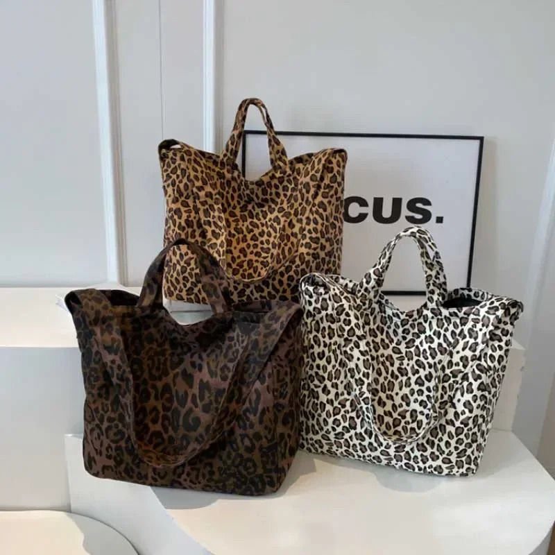 Leopard Korean Fashion Big Crossbody Bags for Women Travel Handbag Lady Shopper Shopping Shoulder Bag Bolsa Feminina 250731