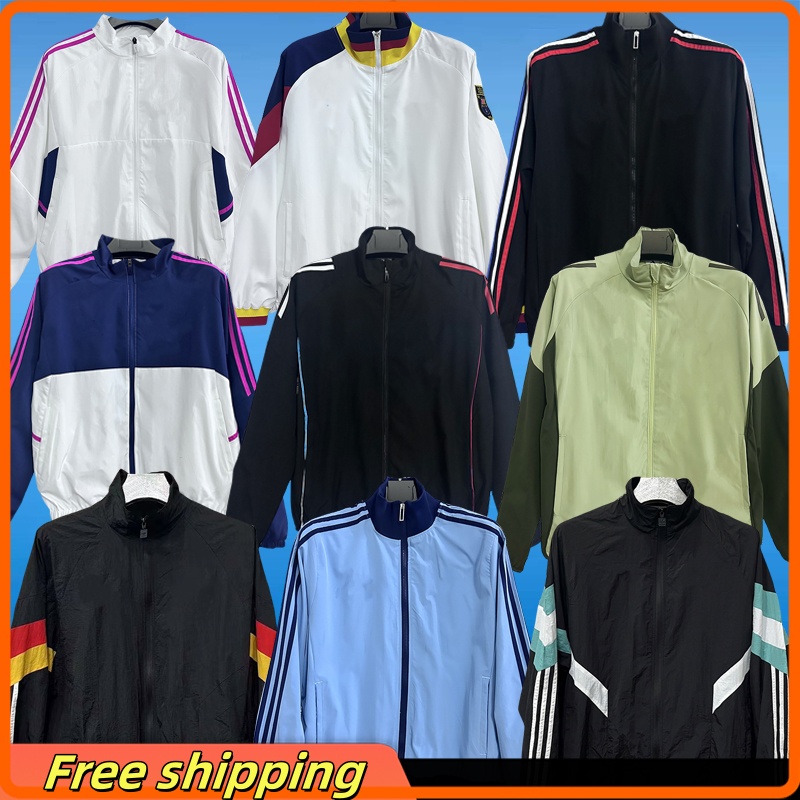 2025 2026 Football windbreaker mens hooded jacket Lightweight sun protection clothing spring summer jackets Sleeve arm Men Clothings Soccer Jerseys windbreaker