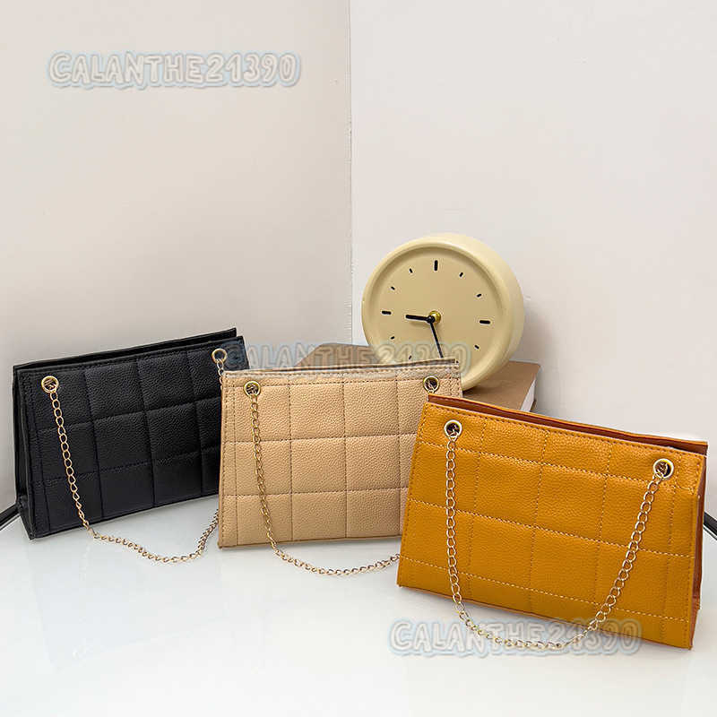 Lychee Pattern Checkered Pillow Bag 2024 Ladies Bags Summer New Style Bag Womens Shoulder Bag H250801