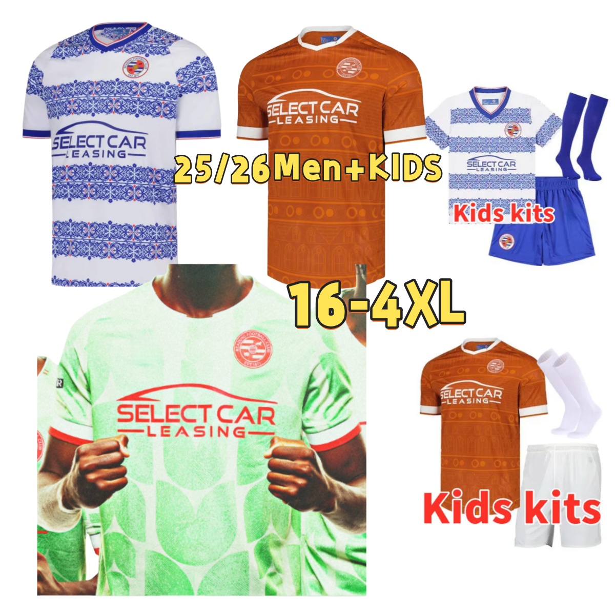 25 26 Reading FC Soccer Jersey HARTE EJARIA SHOREY BALLARD KNIBBS 2025 2026 Men Kids Kits football shirt.