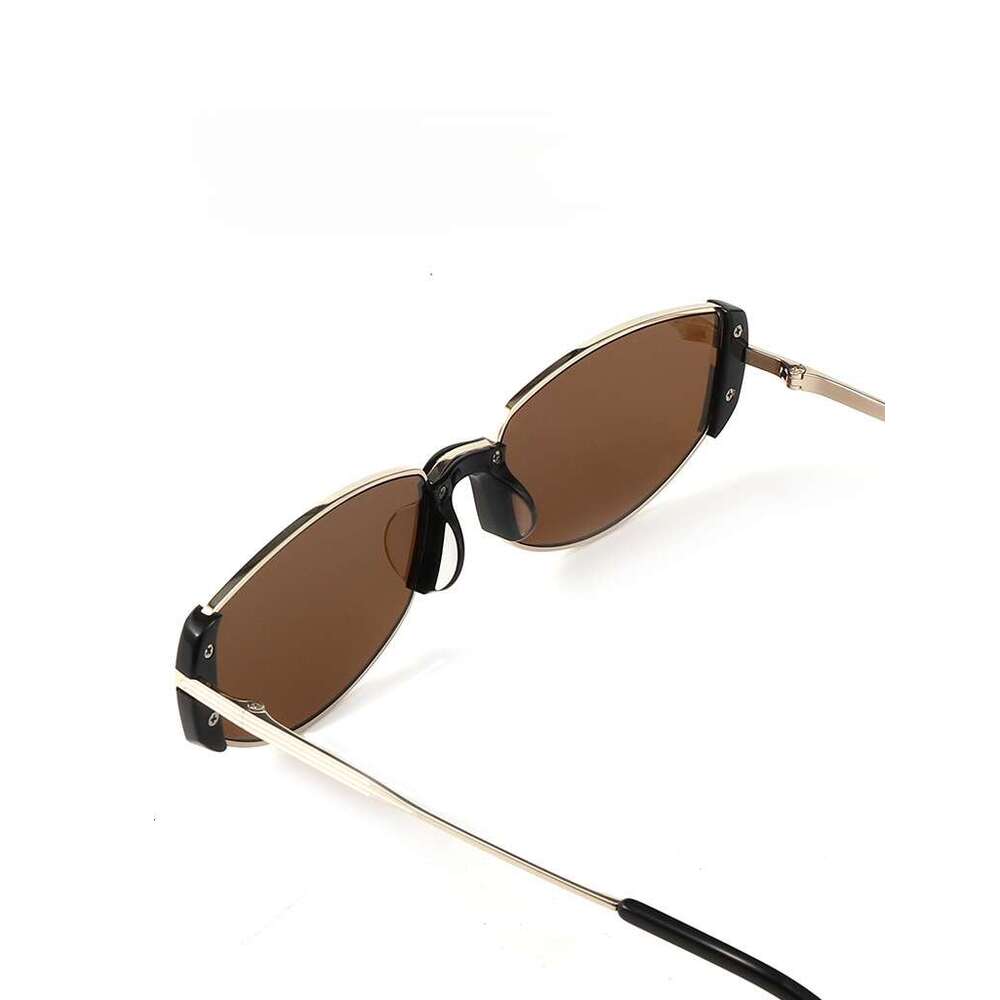 DHcollections Vintage Cat-Eye Sunglasses UV400 Gold/Brown Tortoise Frame, Retro Chic & Face-Slimming Design for Women