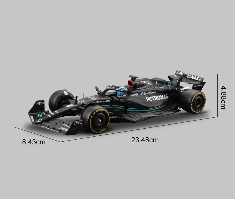 Free shipping Download 1 24 Mercedes-AMG F1 Team W14 2023 Large Size Special Edition #44 Hamilton Alloy Car Model Forla Racing Diecast Toy