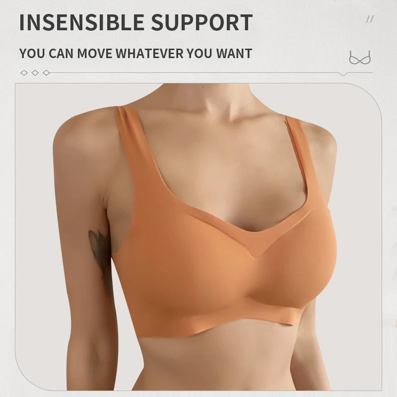 3PCS Summer Women Ice Silk Bra Seamless Vest Bras Push Up Underwear Sleep Top Padded ShockProof Thin Candy Lingerie Bralette 250724