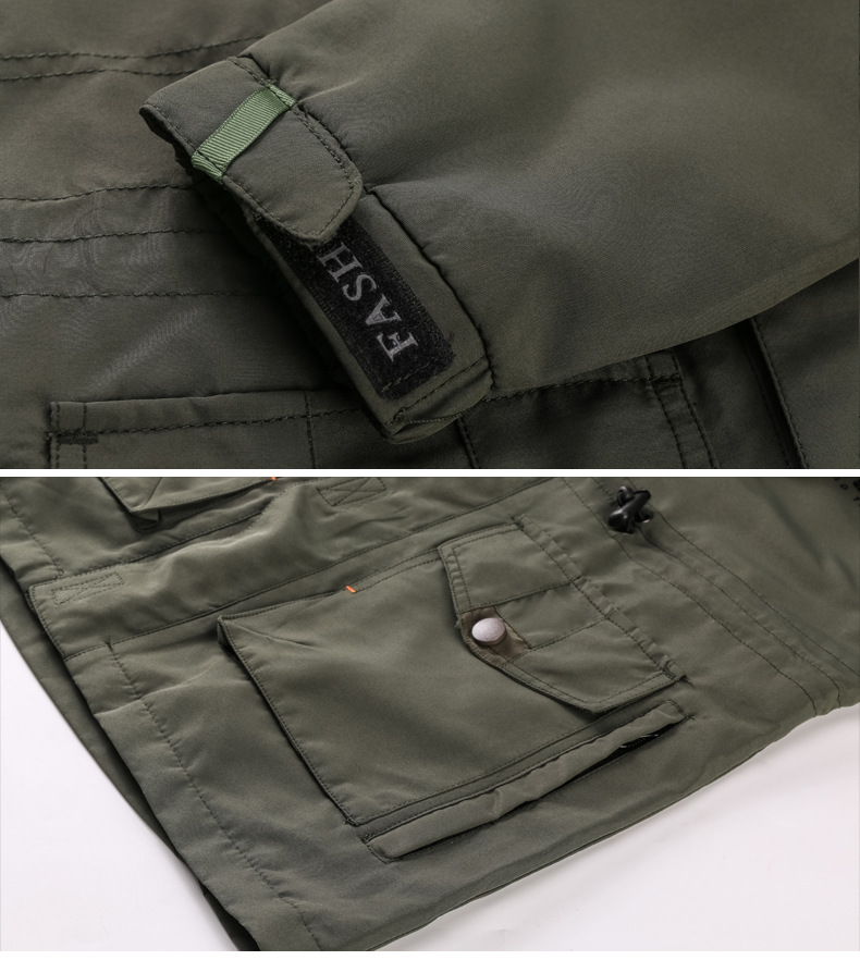 Men's mid-length casual outdoor hooded plus size jacket jacket winter jacket