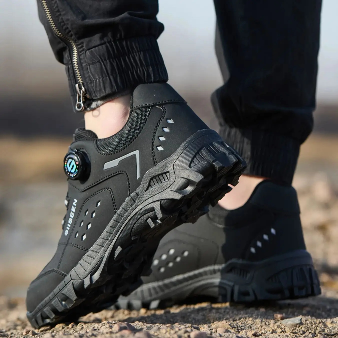 Steel Toe Safety Shoes for Men - Puncture Proof Slip Resistant Durable Work Boots for Construction Outdoor Industrial Use 250731