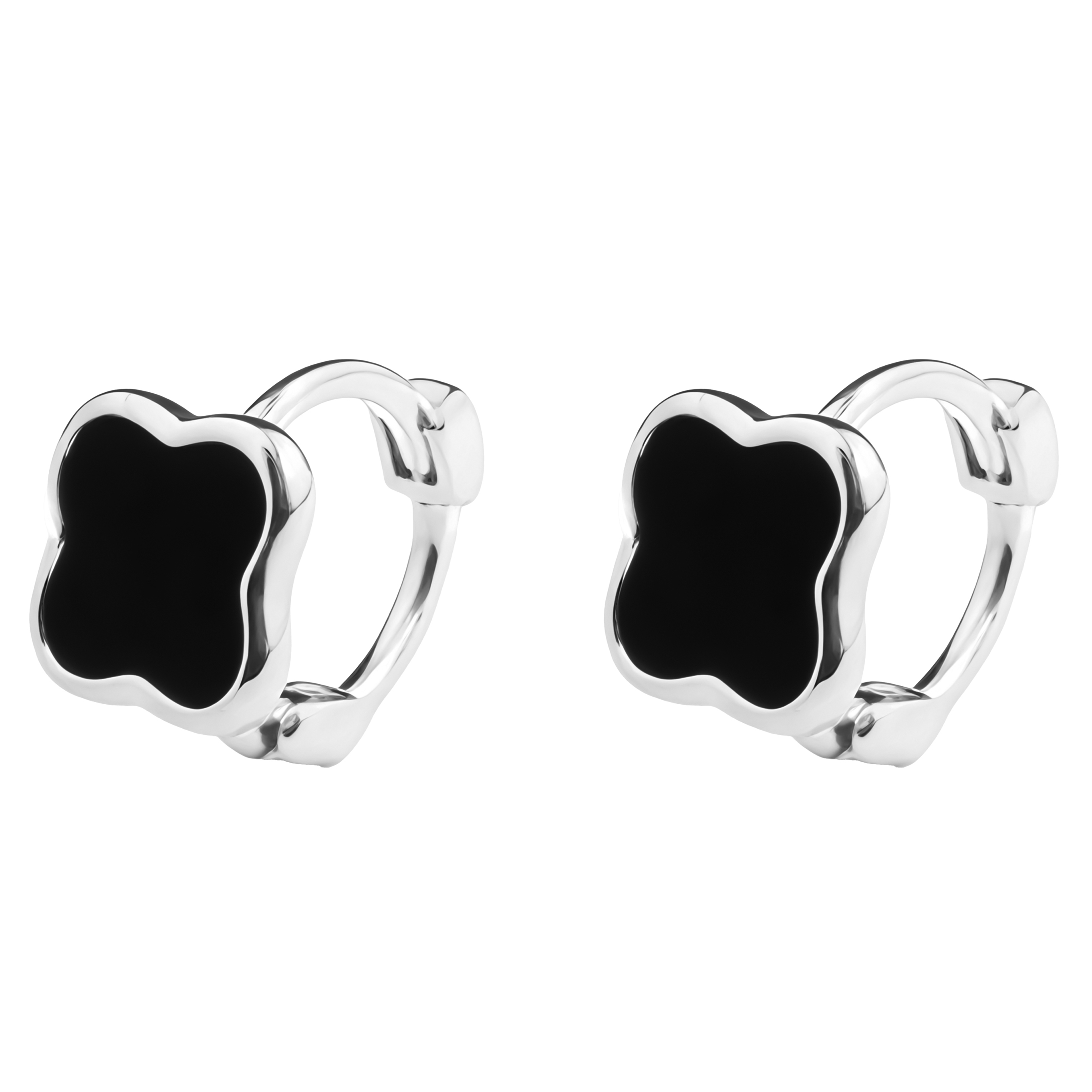 Cross border new copper inlaid zircon four leaf clover irregular earrings Fried Dough Twists earrings pierced jewelry