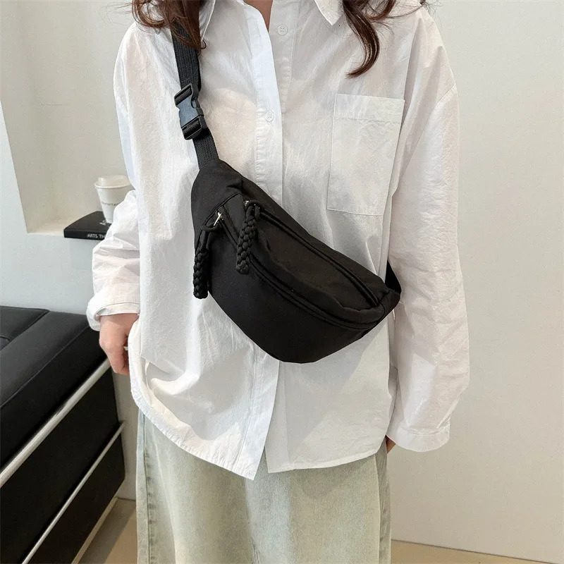 Half Moon Waist Bags Waterproof Oxford Cloth Running Belt Bags Large Capacity Fashion Womens Chest Bag Crossbody Bag 250731