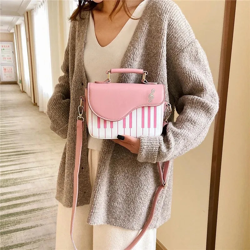 Korean Piano Women Shoulder Bags PU Leather Messenger Bag Handbag Fashion Corssbody Bag Pocket Coin Purse Package 250731