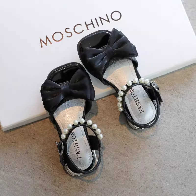 Sandals 2025 New Summer Girls' Sandals Princess Shoes Children's High Heels Girls' Fashionable Shoes for Older Girls