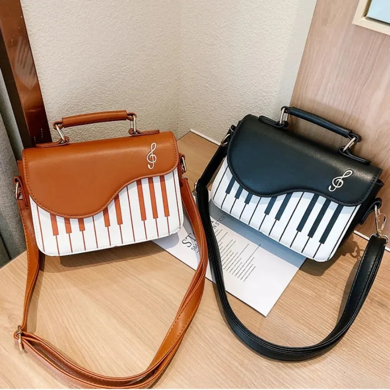 Korean Piano Women Shoulder Bags PU Leather Messenger Bag Handbag Fashion Corssbody Bag Pocket Coin Purse Package 250731