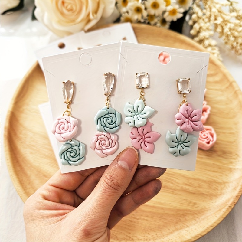 Floral Polymer Clay Cutters Set, Boho Floral Clay Cutters Kit, Petal Shaped Plastic Mini Clay Punch Tools for DIY Jewelry,Wreath Crafting - Polymer Cl