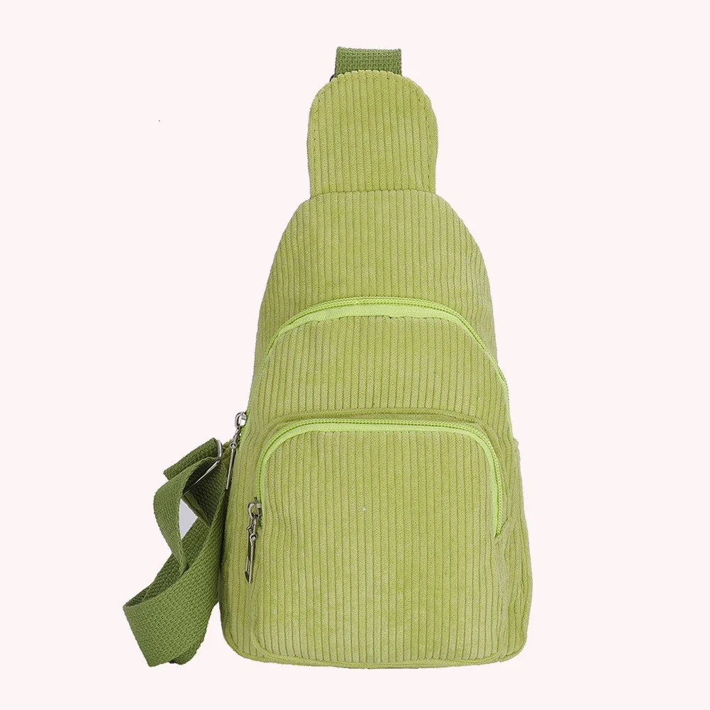 Female Sling Waist Pack Fashion Commute Bag Casual Corduroy Solid Color Adjustable Strap Simple Portable for Weekend Vacation 250731